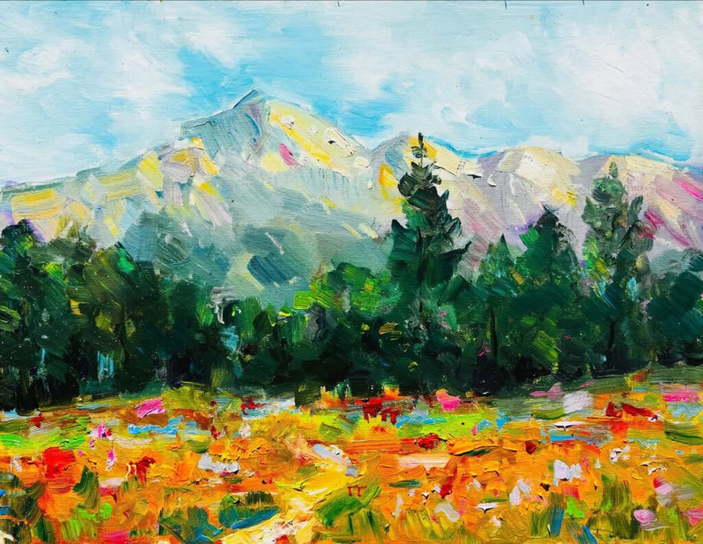 Meadow Wildflowers and Mountain Light by Anita Fenichel