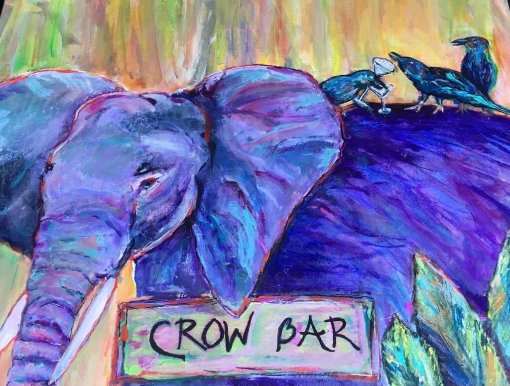 Elephant with Crows by Anita Fenichel
