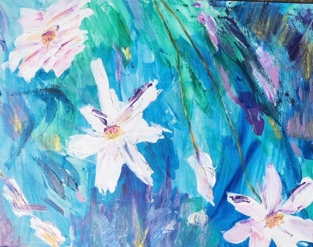 White Flowers by Anita Fenichel