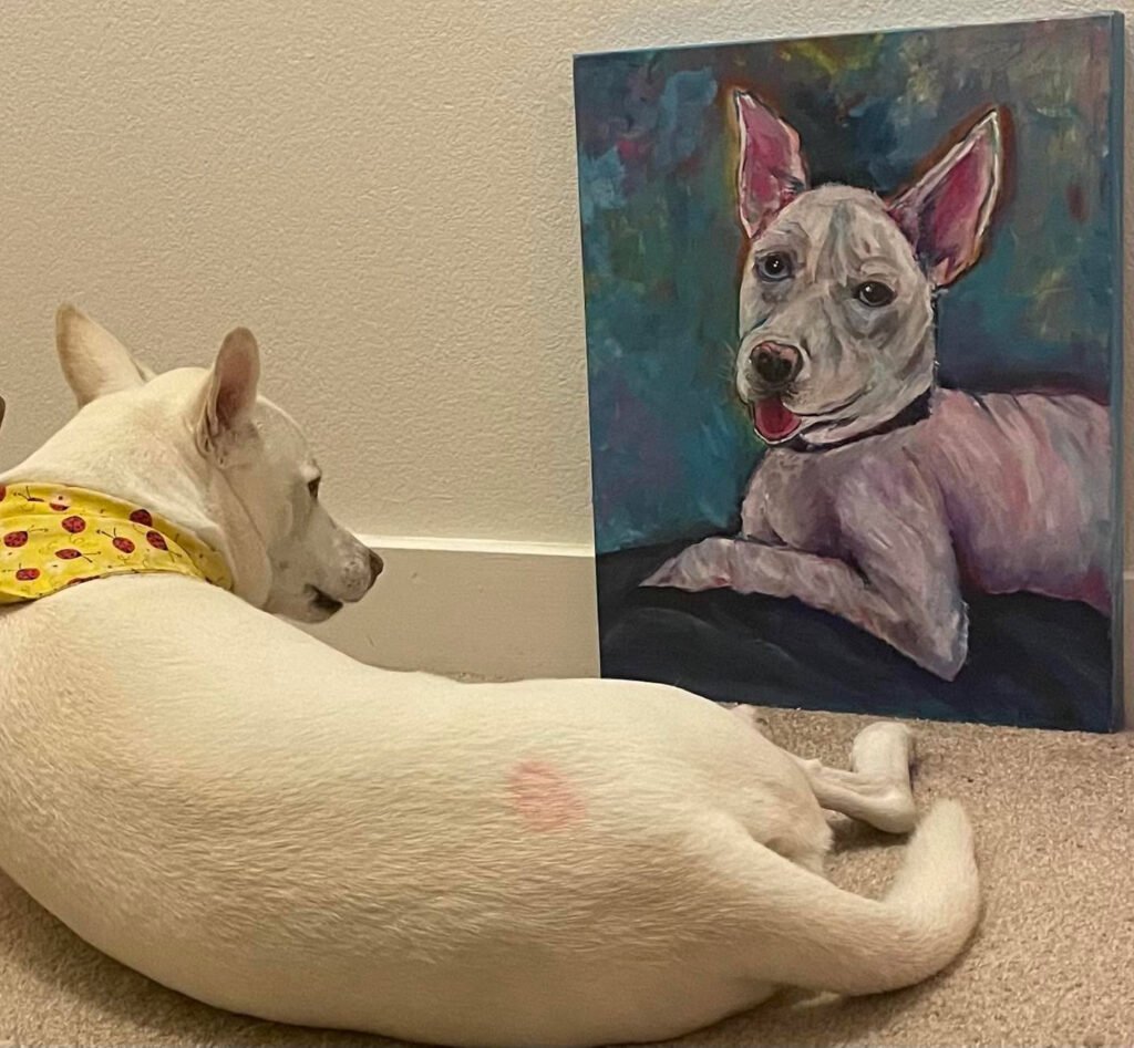 Ella admiring herself by Anita Fenichel